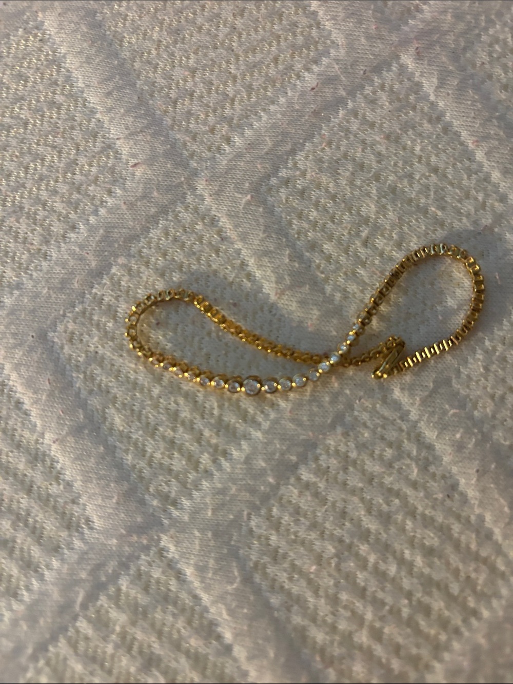 Gold Crystal Tennis Bracelet - Women Jewelry